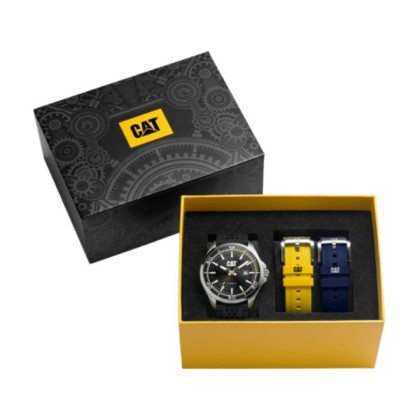 CAT SET-QG-141-21-121 Analog Black Silicone Band Men Watch
